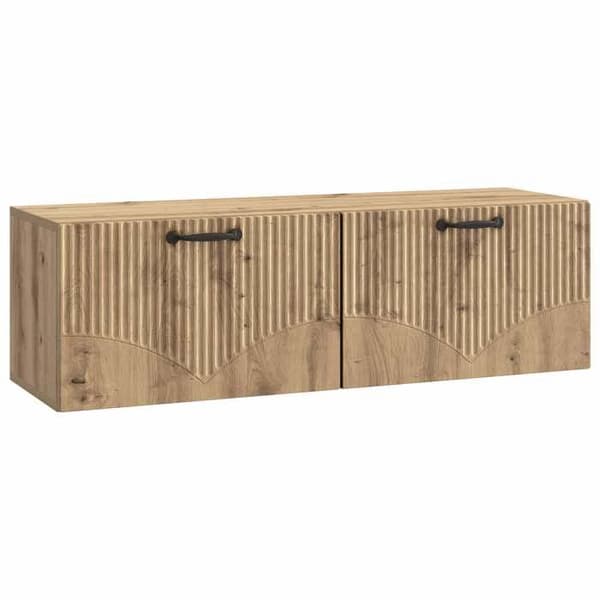 Maison Exclusive - Væghængt TV-møbel 98 x 31 x 30 cm Håndlavet eg Ek