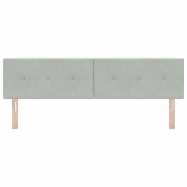 Maison Exclusive - Ljust grått sänggavel 180 cm Sammet Ljusgrått