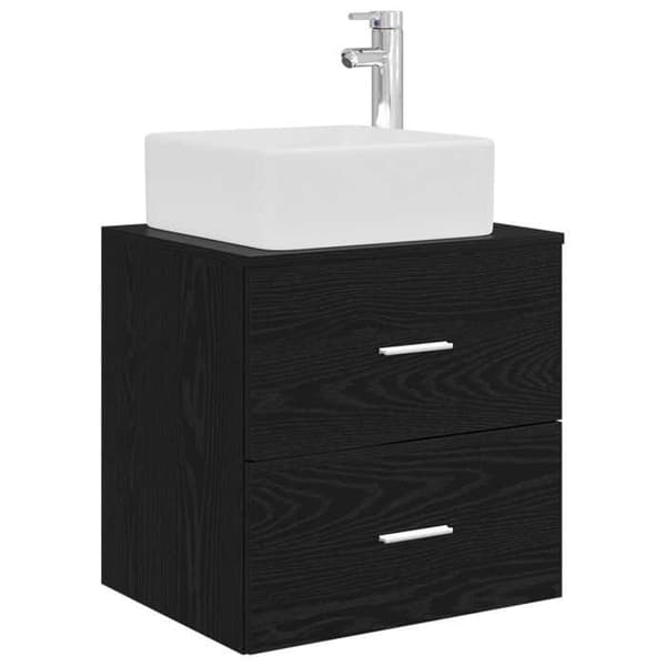 Maison Exclusive - Badeværelsesskabssæt 3 stk Sort 49,5 x 41 x 63 cm