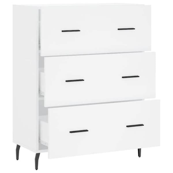 Maison Exclusive - Vit buffé 69,5x34x90 cm ingenjörsträ