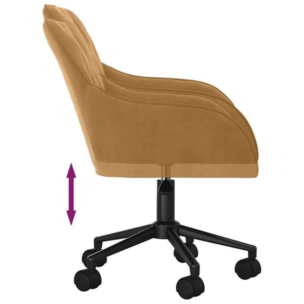 Maison Exclusive - Brun Velour Kontorstol med Drejefunktion brun