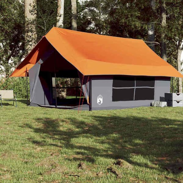 Maison Exclusive - 5 hengen harmaa ja oranssi vedenpitävä teltta