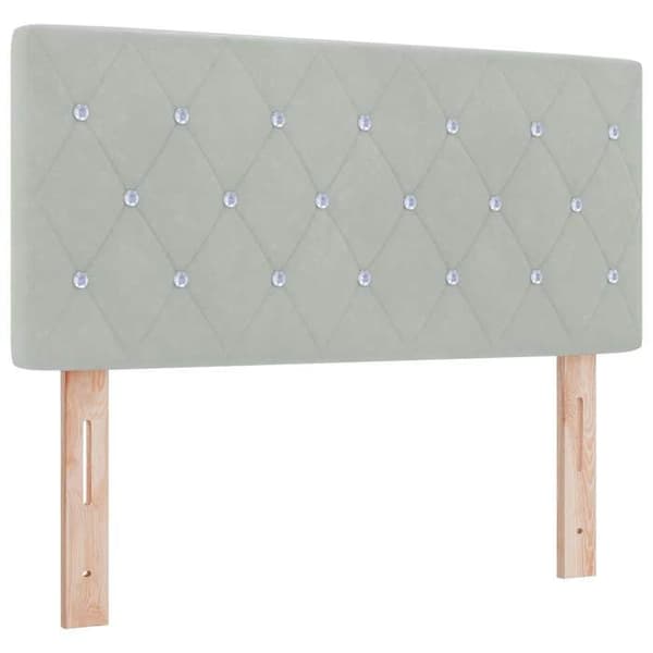 Maison Exclusive - Boxspring-sänky vaaleanharmaalla patjalla 100 x 200 cm Sametti