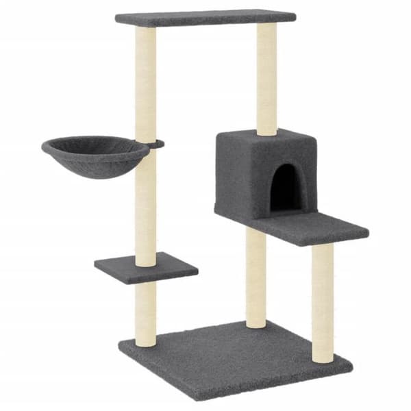 Maison Exclusive - Kattträd med sisal klöstrumpor mörkgrå 95 cm mörkgrå