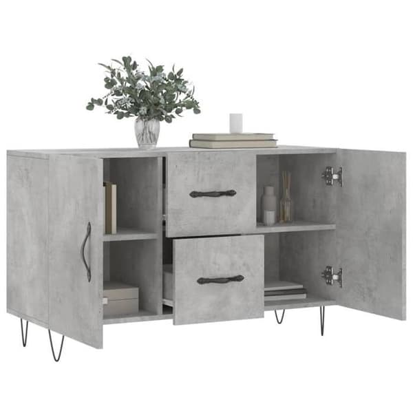 Maison Exclusive - Buffé grå betong 100x36x60 cm ingenjörsträ