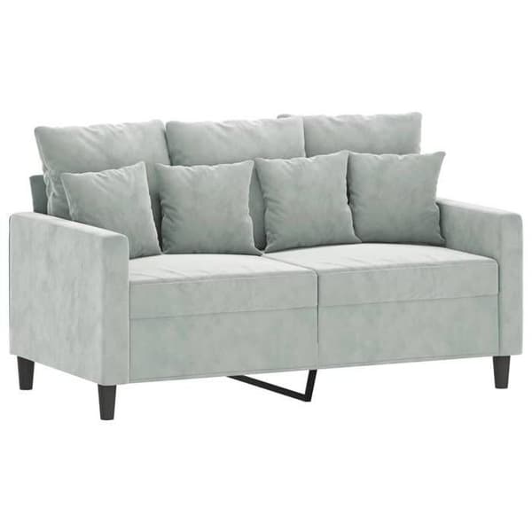 Maison Exclusive - Sæt af 4 sofaer med puder Lys grå Velour