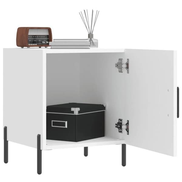 Maison Exclusive - Sängbord vit 40x40x50 cm ingenjörsträ Vit