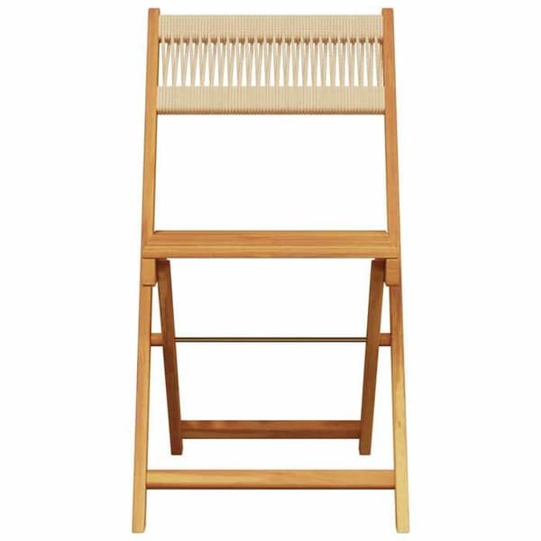 Maison Exclusive - Bistro sæt 3 dele beige polypropylen og massivt træ beige
