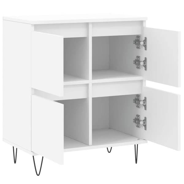 Maison Exclusive - Buffé Vit 60x35x70 cm Ingenjörsträ