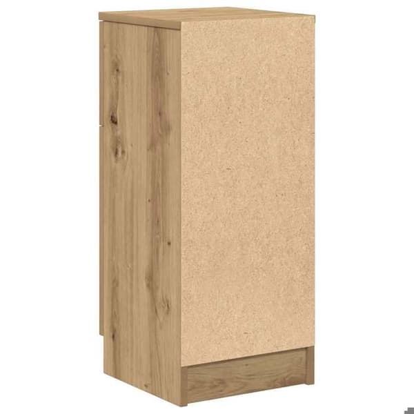Maison Exclusive - Buffet i egetræ, håndlavet 30x30x70 cm, ingeniørtræ