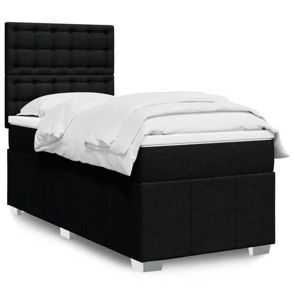 Sengestel med madras - Eksklusiv Hus - Sort - 90x200 cm - Lamelseng