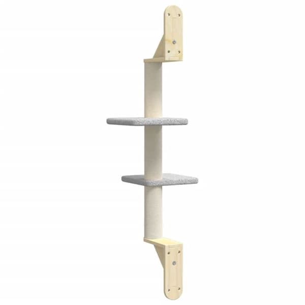 Maison Exclusive - Väggmonterad kattträd med klösmatta ljusgrå 108 cm ljusgrått