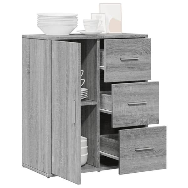 Maison Exclusive - Buffé Sonoma grå 60x31x70 cm ingenjörsträ