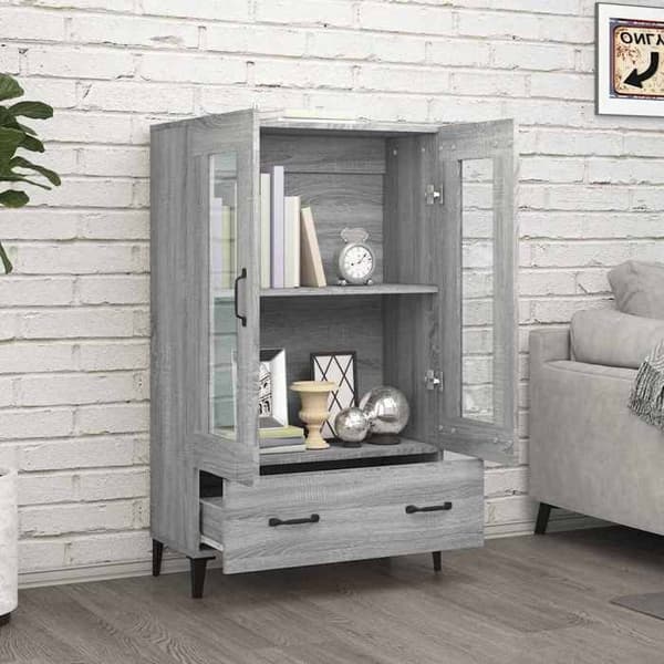 Maison Exclusive - Buffé Sonoma grå 70x31x115 cm Ingenjörsträ