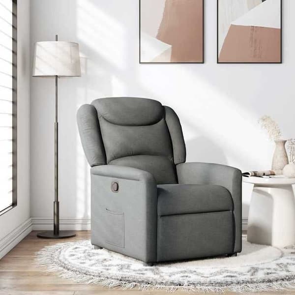 Maison Exclusive - Mørkegrå stof lænestol