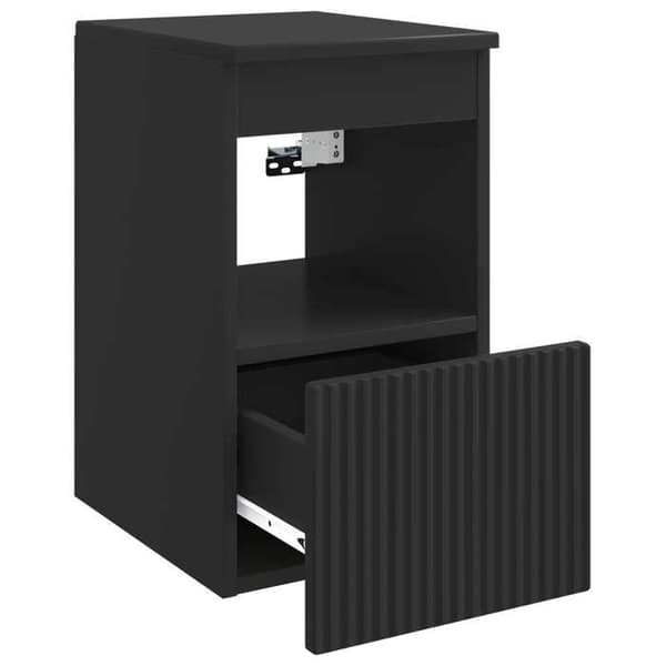 Maison Exclusive - Badeværelsesskab Sort 30 x 35 x 50 cm Ingeniørtræ