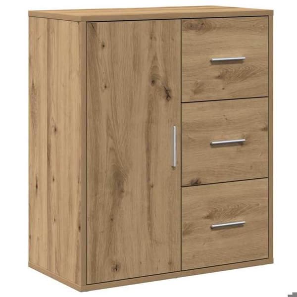 Buffé - EXKLUSIVT HUS - 60 x 31 x 70 cm - Ingenjörsträ - Ek - Dörr och låda Ek