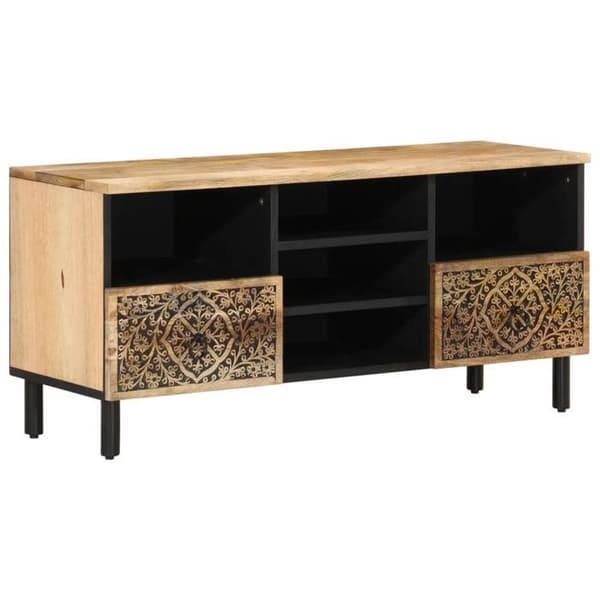 Maison Exclusive - TV-møbel 100x33x46 cm i massivt mangotræ Ej specificerat