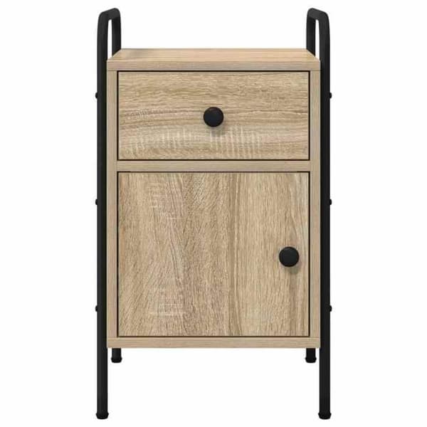 Maison Exclusive - Nattens bord Egetræ Sonoma 35 x 36,5 x 61 cm