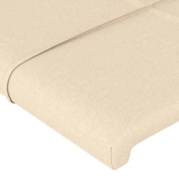Maison Exclusive - Päätyvuode Kermansävy 144x5x118/128 cm Kangas Grädde