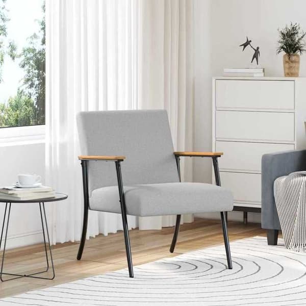 Fåtölj - EXKLUSIV HEM - Grå Moln - Sammetstyg - Stålram - Ergonomisk design Molngrå