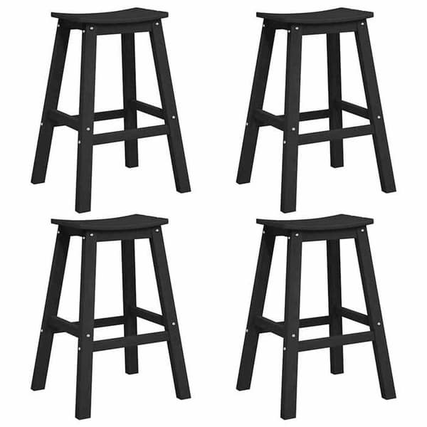 Maison Exclusive - Havebar sæt 4 pc Sort HDPE Svart