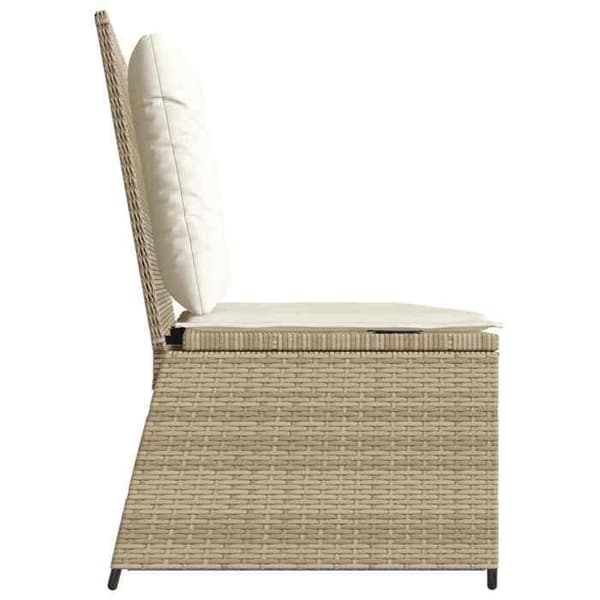 Maison Exclusive - Beige polyrottinkinen puutarhapenkk