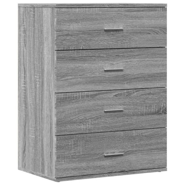 Maison Exclusive - Bufféer 2 st sonoma grå 60x39x80 cm ingenjörsträ