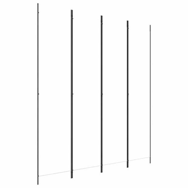 Maison Exclusive - Avskiljande vägg 4 paneler Vit 200x220 cm Tyg