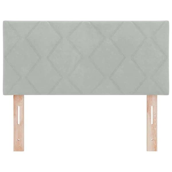 Maison Exclusive - LED-päätyharso Vaaleanharmaa 100 cm Sametti