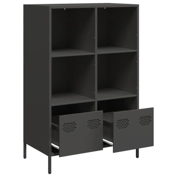 Maison Exclusive - Sort høj buffet 68x39x103,5 cm stål Svart