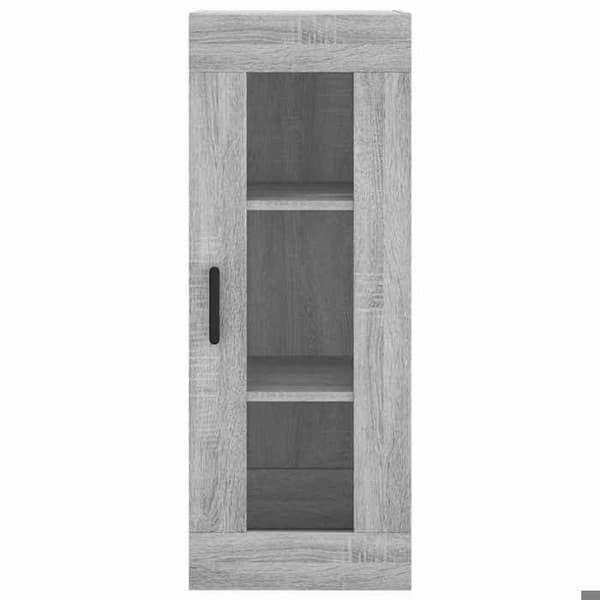 Maison Exclusive - Buffé hög Sonoma grå 34,5x34x180 cm Ingenjörsträ