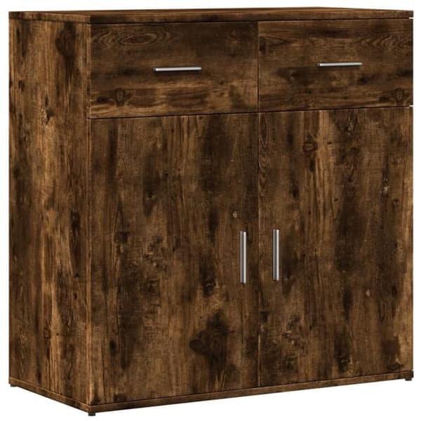Maison Exclusive - Buffé ek rökig 79x38x80 cm ingenjörsträ