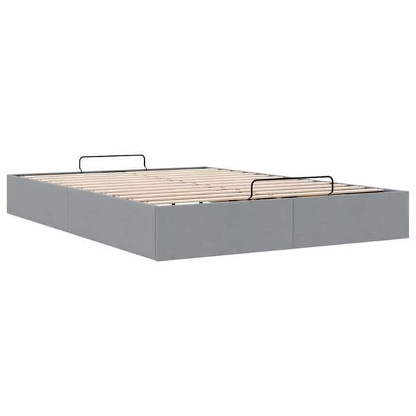Maison Exclusive - Ottoman sengestel uden madras lys grå 140x200 cm stof