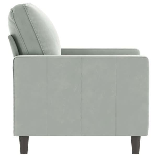 Maison Exclusive - Vaaleanharmaa nojatuoli 60 cm samettia