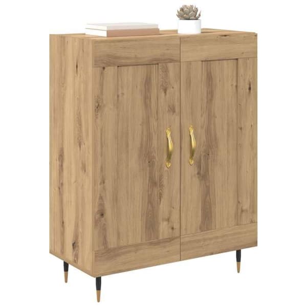 Maison Exclusive - Buffet i håndlavet egetræ 69,5 x 34 x 90 cm Ingeniørtræ
