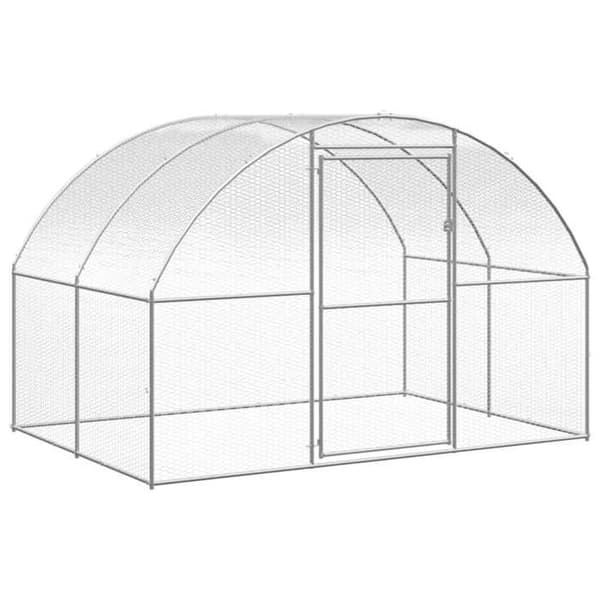 Maison Exclusive - Utomhus hönshus 3x6x2 m Galvaniserat stål Silver