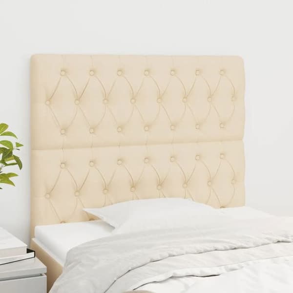 Maison Exclusive - Hovedgærde Creme 90x7x118/128 cm Stof Grädde