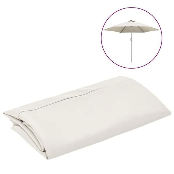 Maison Exclusive - Ersättningstyg för utomhusparasol vit 300 cm vit sand