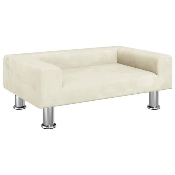 Maison Exclusive - Koiran sänky, kerma 70x45x26,5 cm sametti Grädde