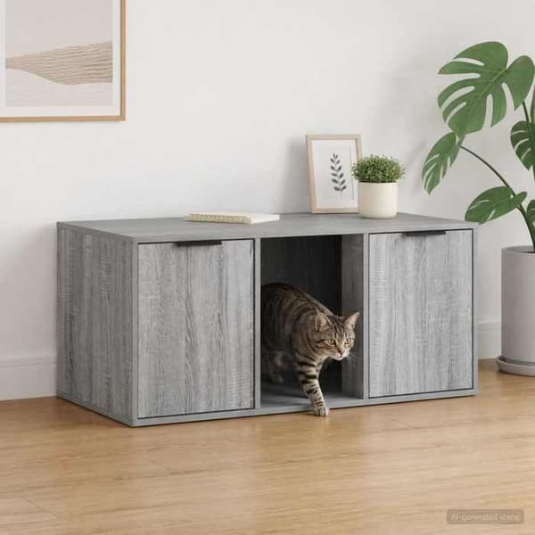 Maison Exclusive - Møbel til kattebakke Sonoma grå 100 x 49 x 45 cm Sonoma grå