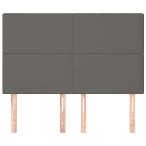 Maison Exclusive - Grå sänggavel 144x5x118/128 cm Syntetläder Grå