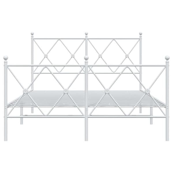 Sengestel - EKSKLUSIV HUS - 120x200 cm - Stål - Hvid - Lamelseng Vit