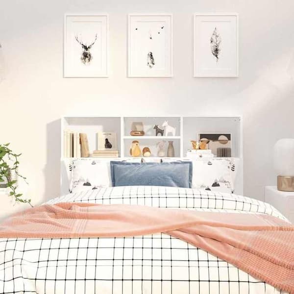Hovedgærde - EKSKLUSIV HUS - 120 x 19 x 103,5 cm - Hvid - Spånplader - 4 rum Vit