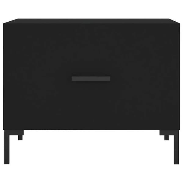 Bord - EKSKLUSIV HUS - Sæt af 2 - Sort ingeniørtræ - Skuffe - 50x50x40 cm Svart