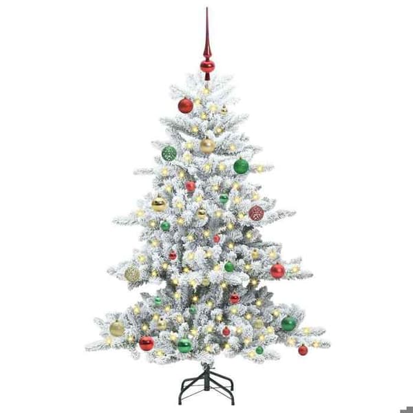 Kunstig juletræ - EKSKLUSIV HUS - Ledede grene - Hvid - 150 cm - Indbyggede LED Vit
