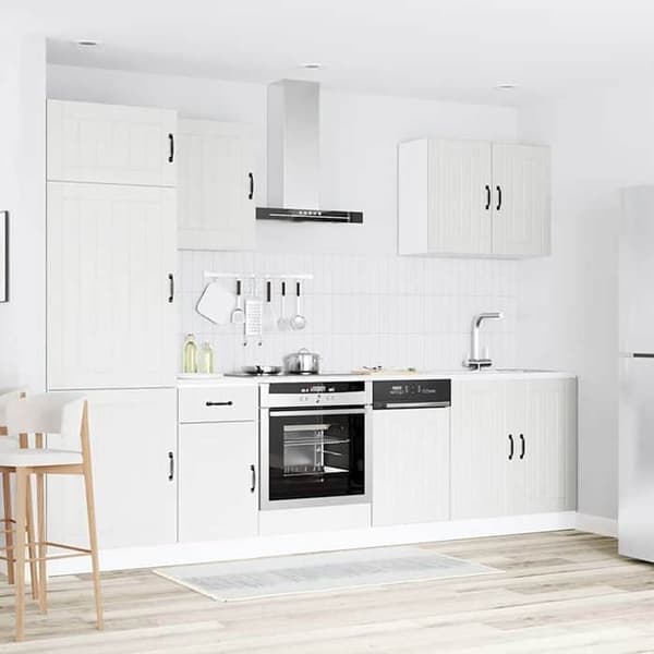 Maison Exclusive - Köksskåpset 7 delar Lucca vit ingenjörsträ