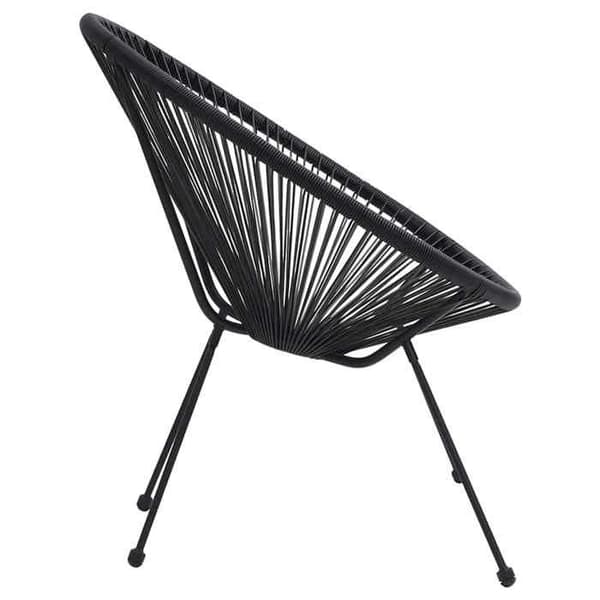 Maison Exclusive - Måneformede havestole sæt af 2 Sort Rattan
