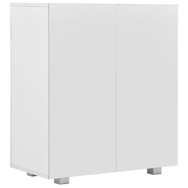 Buffet - Maison Exclusive - Blank glans - 2 døre & 2 skuffer - 71x35x80 cm Strålande vit