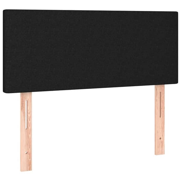 Maison Exclusive - Seng med lamelbund og madras Sort 90x200 cm Stof